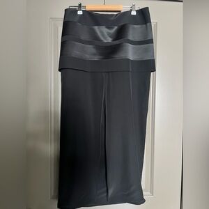 Givenchy Spring 2014 Black Silk Skirt